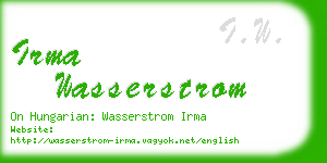 irma wasserstrom business card